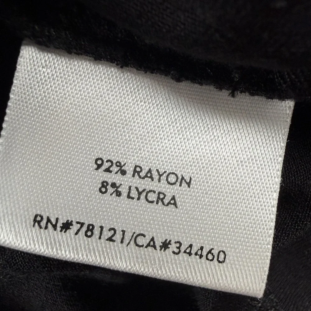 Eileen Fisher Tank Top Womens S Black Scoop Neck Rayon Lycra Stretch Made USA